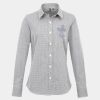 Women's Microcheck (Gingham) long sleeve cotton shirt Thumbnail