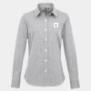 Women's Microcheck (Gingham) long sleeve cotton shirt Thumbnail