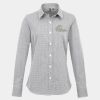 Women's Microcheck (Gingham) long sleeve cotton shirt Thumbnail