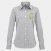 Women's Microcheck (Gingham) long sleeve cotton shirt Thumbnail