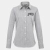 Women's Microcheck (Gingham) long sleeve cotton shirt Thumbnail