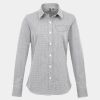 Women's Microcheck (Gingham) long sleeve cotton shirt Thumbnail